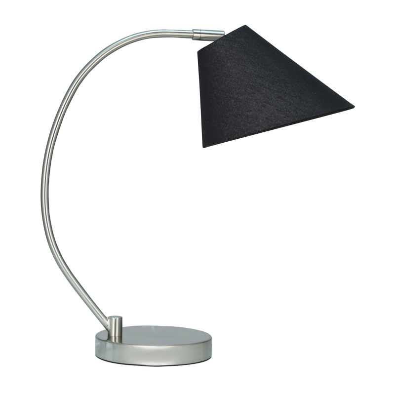 Tijuana Table Lamp Silver with Black Shade